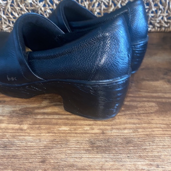 B.O.C BORN CONCEPT black Leather CLOGS MULES SHOES SIZE 7.5 women’s like new BOC - Picture 8 of 10
